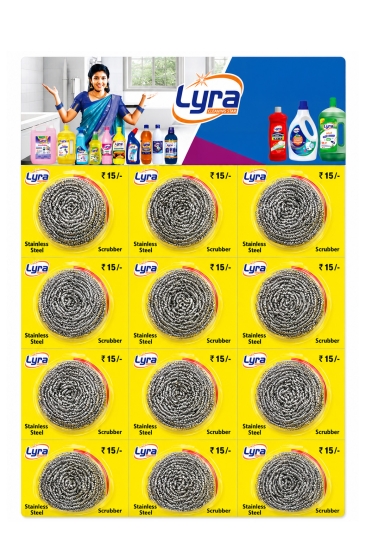 Lyra Stainless Steel Scrubber – Pack of 12